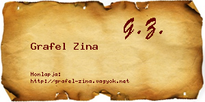 Grafel Zina névjegykártya